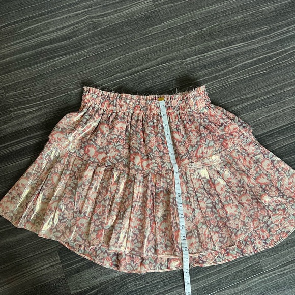 LoveShackFancy Silk Pomegranate Floral Metallic Skirt - Picture 11 of 14